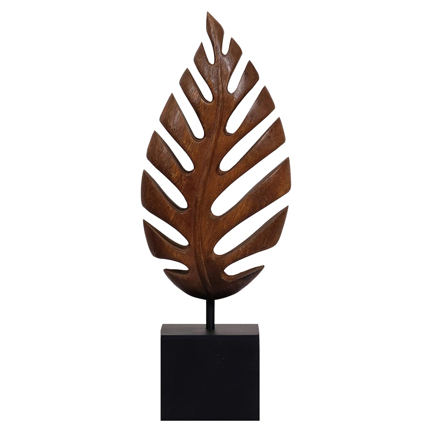 Decozen Solid Wood Leaf Sculpture, Gift for Mom, Home Decor, Living Room, Boho, Coffee Table, Centerpiece Table Decorations, Mantle, Bathroom Shelf, Farmhouse, Christmas Decorations