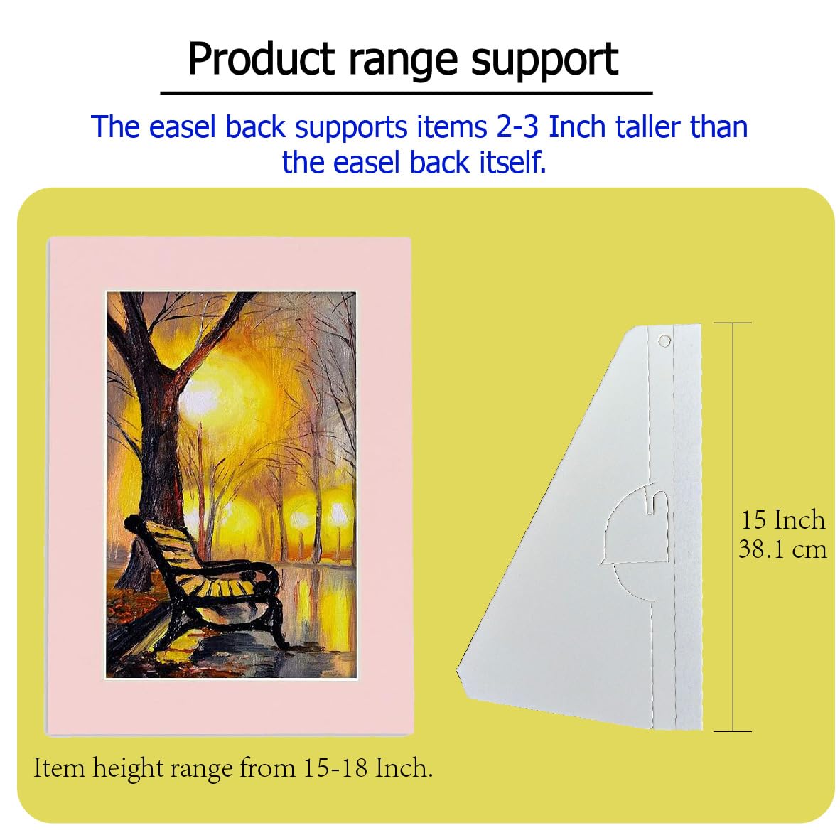 CoroRio 30 Pack 15 Inch Self Stick Cardboard Easel Backs, Premium Cardboard Easel Stand for Picture Frame and Art Easel Stand, Use for Photos, Signs, Crafts