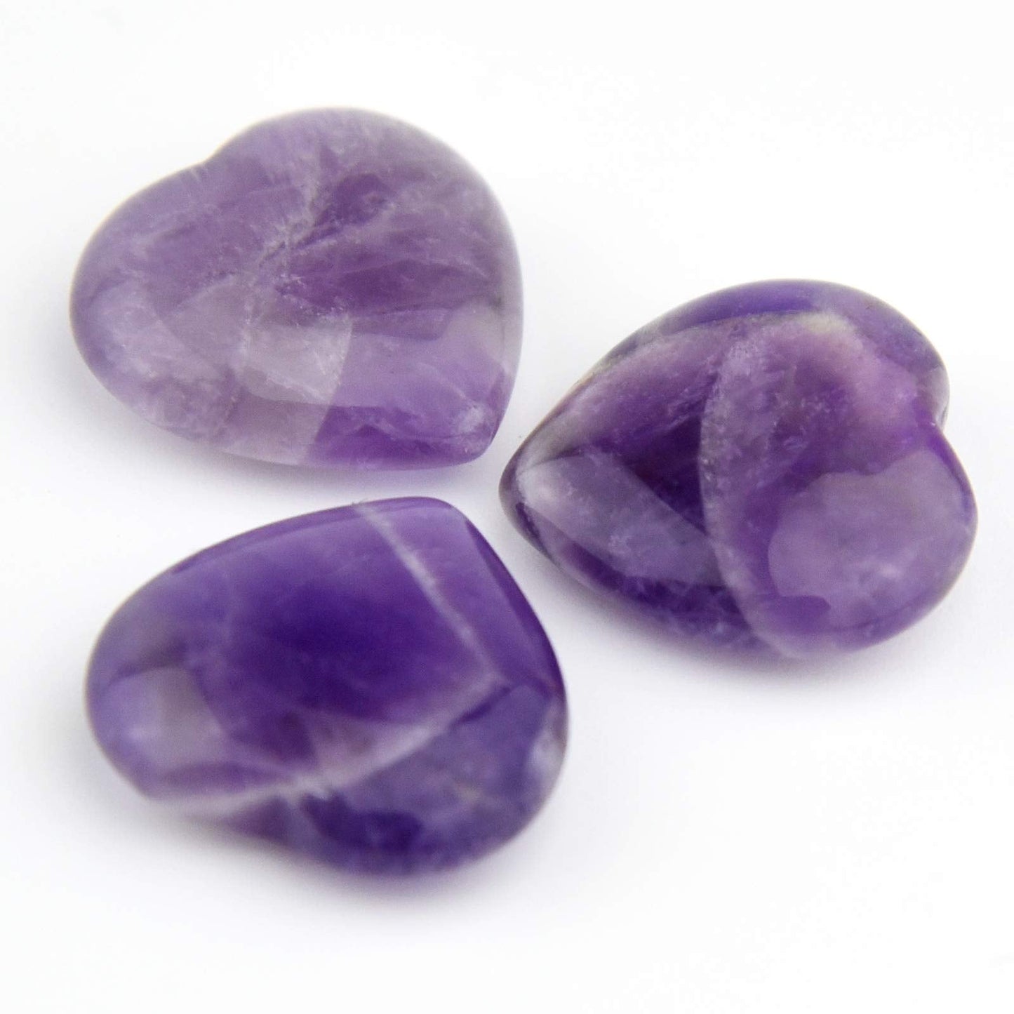 Marrywindix 15 Packs 0.8 Inch Healing Crystal Natural Heart Love Carved Palm Worry Stone Chakra Reiki Balancing