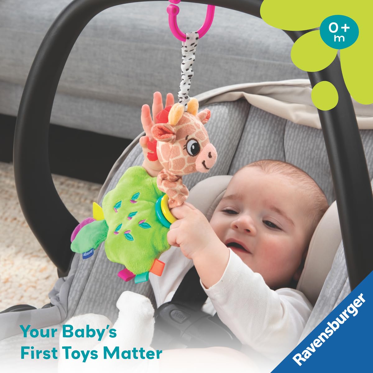 Ravensburger Play+ Pull & Wiggle - Giraffe | Interactive Movement Toy | Encourages Grasping & Cause-and-Effect Learning