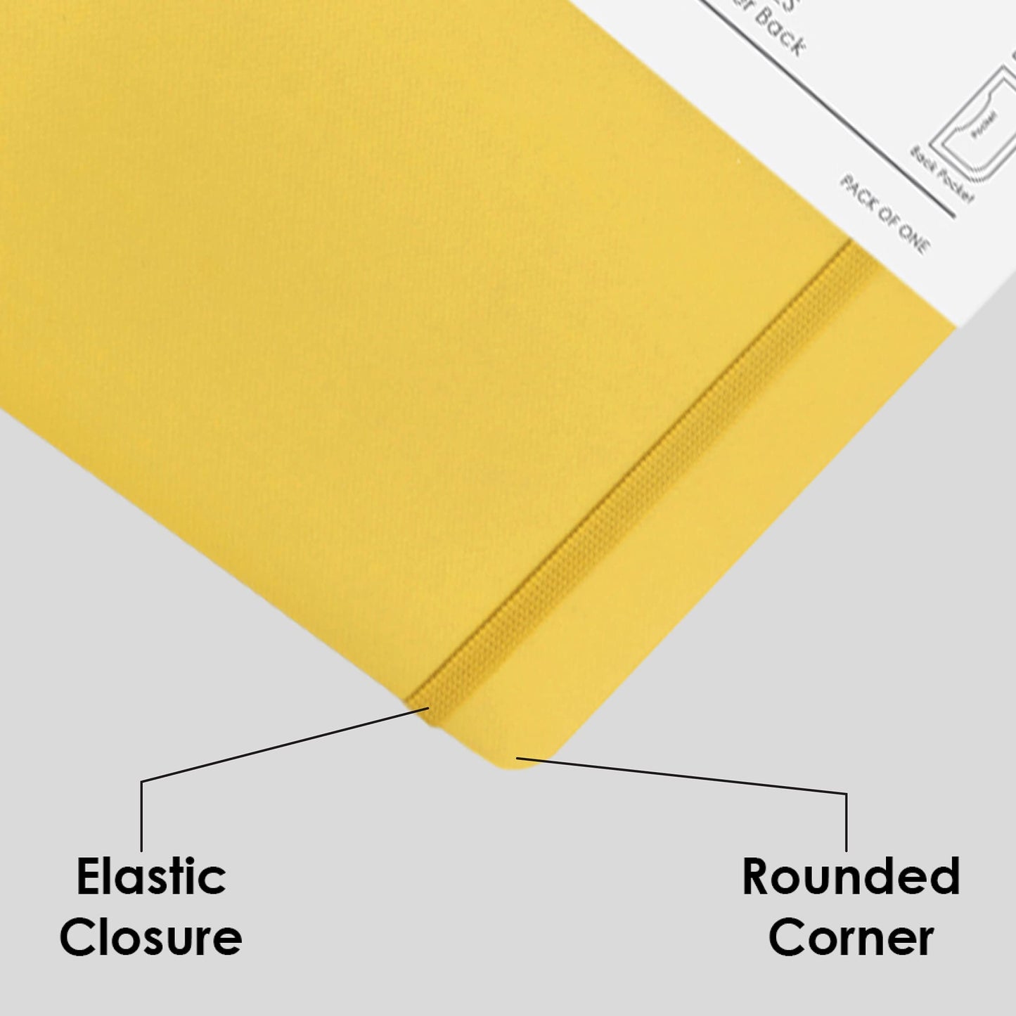 myPAPERCLIP Executive Series A5 Plain Notebook | 192 Pages, 80 GSM, Soft Cover, A5 (5.83 x 8.27 in) | Flat Lay | Bookmark, Elastic Closure & Back Pocket | Yellow
