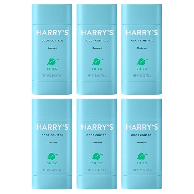 Harry's Men's Odor Control Deodorant, Aluminum Free, Shiso, 6 Count
