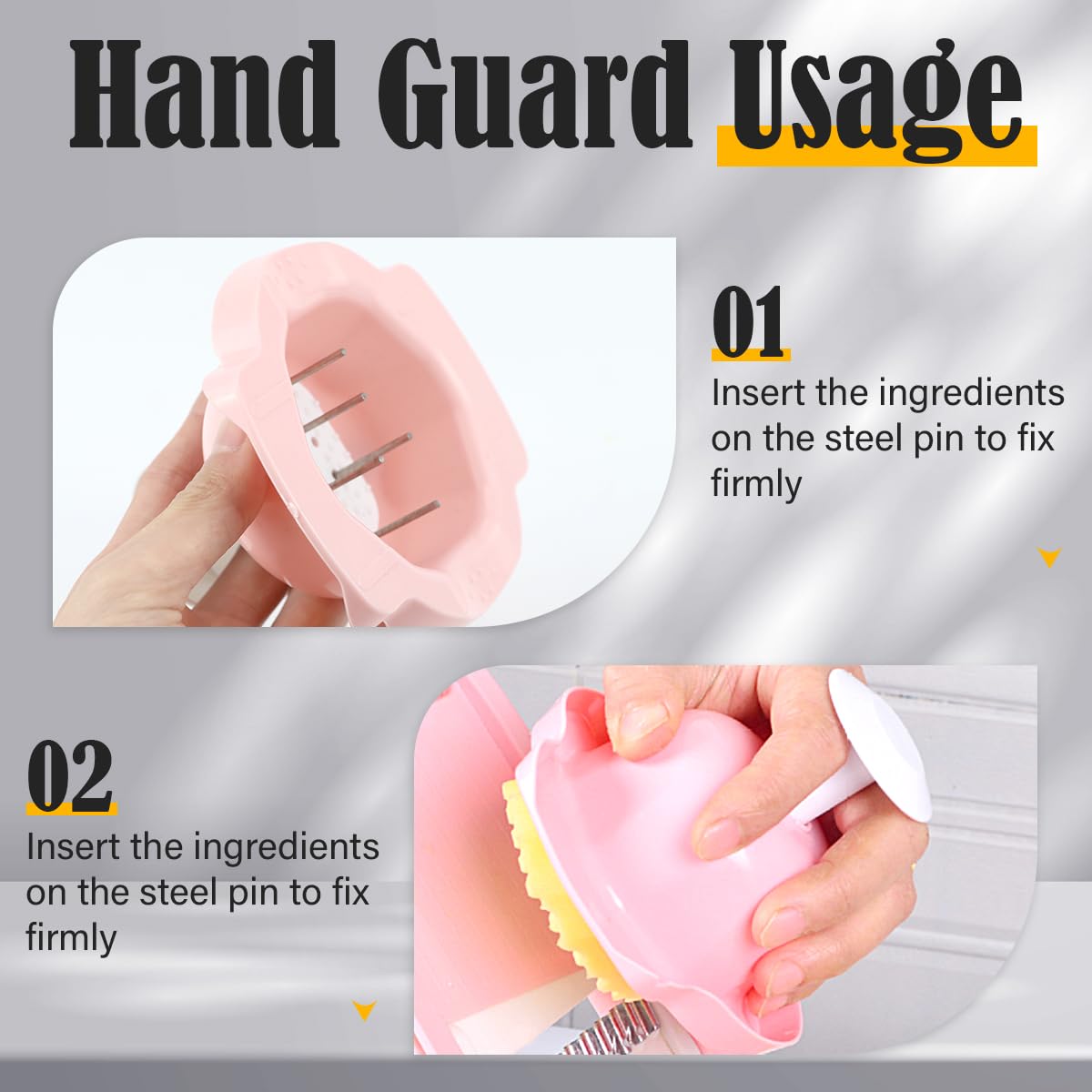 DOERDO 2Pcs Food Safety Holder for Mandolin Slicer Food Slicer Cutter Finger Guard Vegetable Cutting Finger Protector