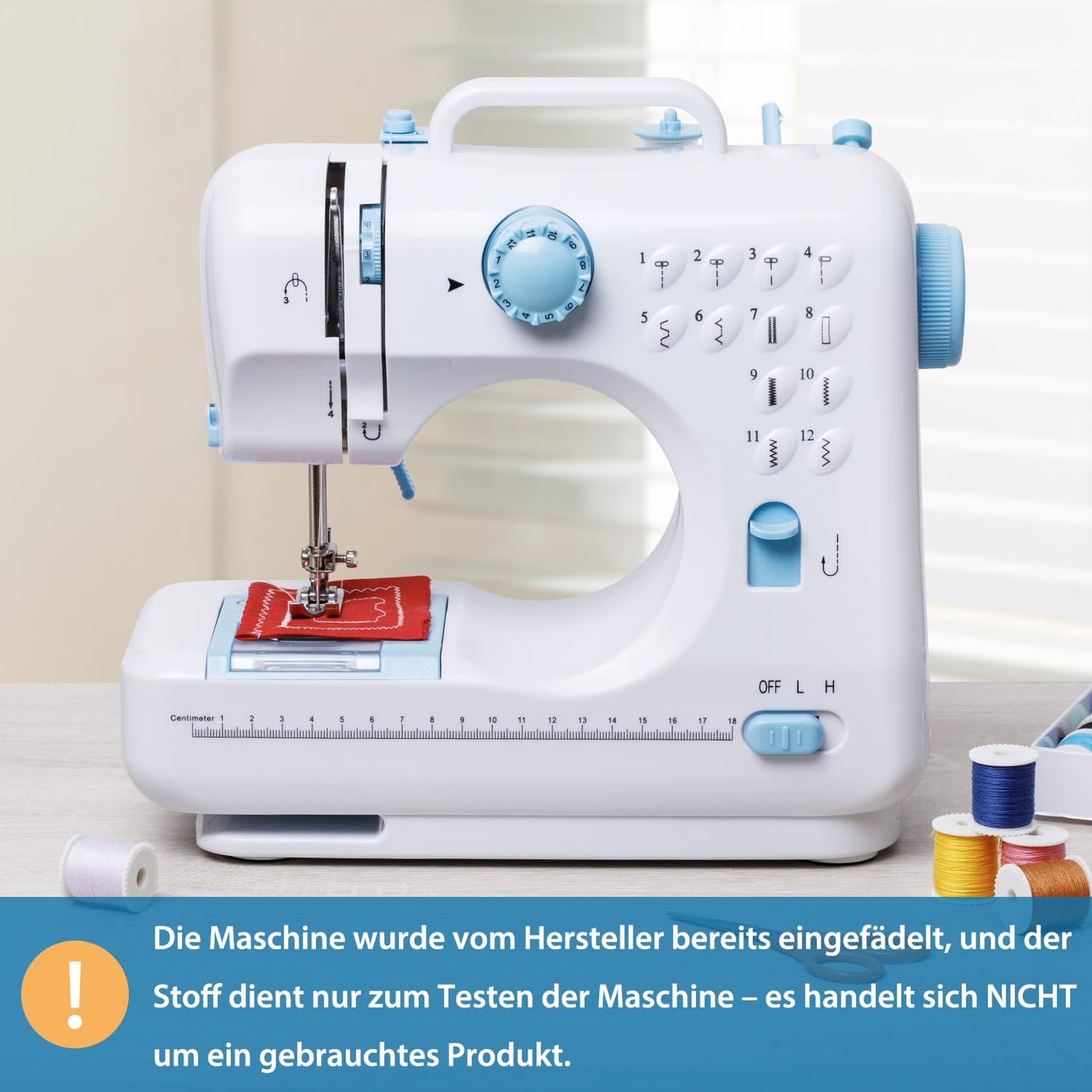 Sewing Machine for Beginners with Extension Table Mini Sewing Machines Kit Supplies 12 Built-in Stitches with Needles Assorted Thread Kit Starter Kit Easiest for Adult and Kids Ages 8-12 Easy Sewing
