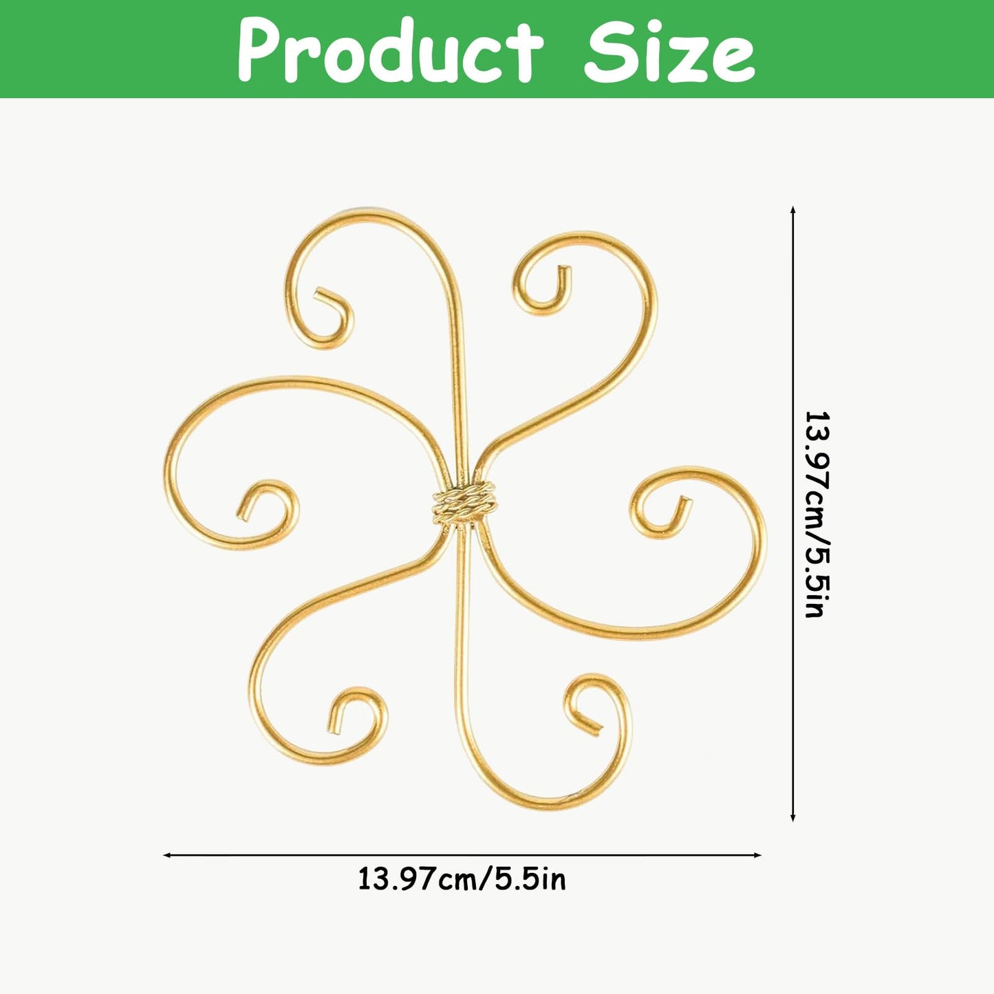 5 Pcs Plant Stem Support, Iron Monstera Plant Support, Durable Hook Stem Supports for Healthy Growth, Bamboo Clamp Set for Leaf Stabilization and Support, Ideal Present for Plant Lovers (5.5IN*5.5IN)