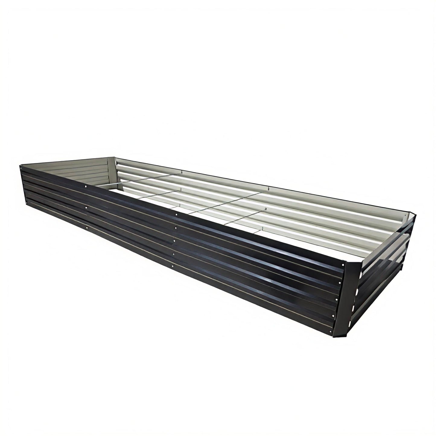 LLyFreira 12.3 * 4 * 1.5FT Galvanized Raised Garden Bed，Horticultural Planting Box, Large DIY Planting Boxes, Large Metal Flowerpot Steel Kit