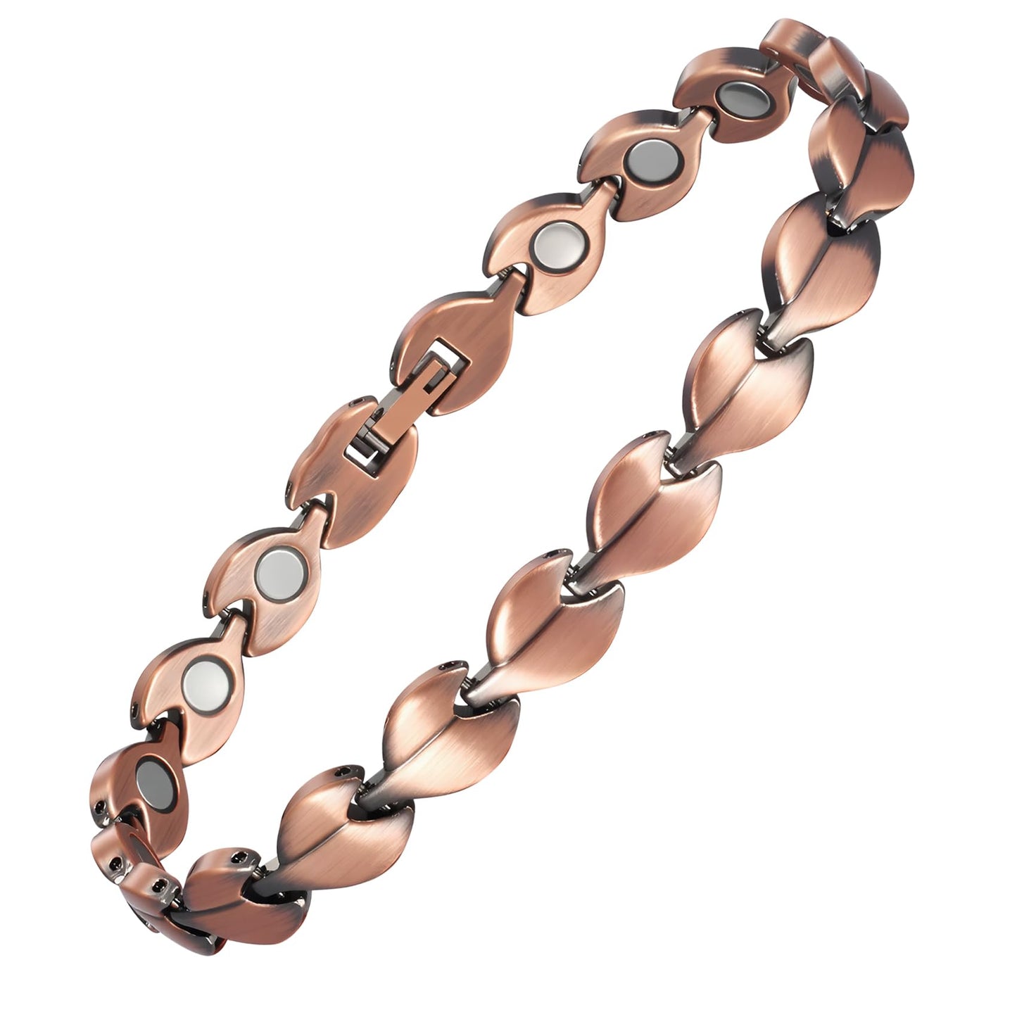 MagSølv Copper Magnetic Anklet for Women, 99% Pure Copper Ankle Bracelet with 3500 Gauss and Adjustable Link Buckle