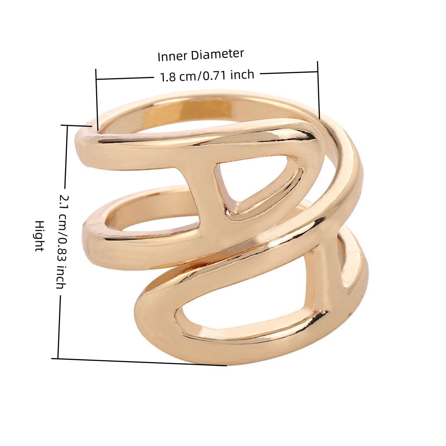 2 Pcs Scarf Rings for Women, Modern Metal Scarf Buckle, ，Gold/Silver