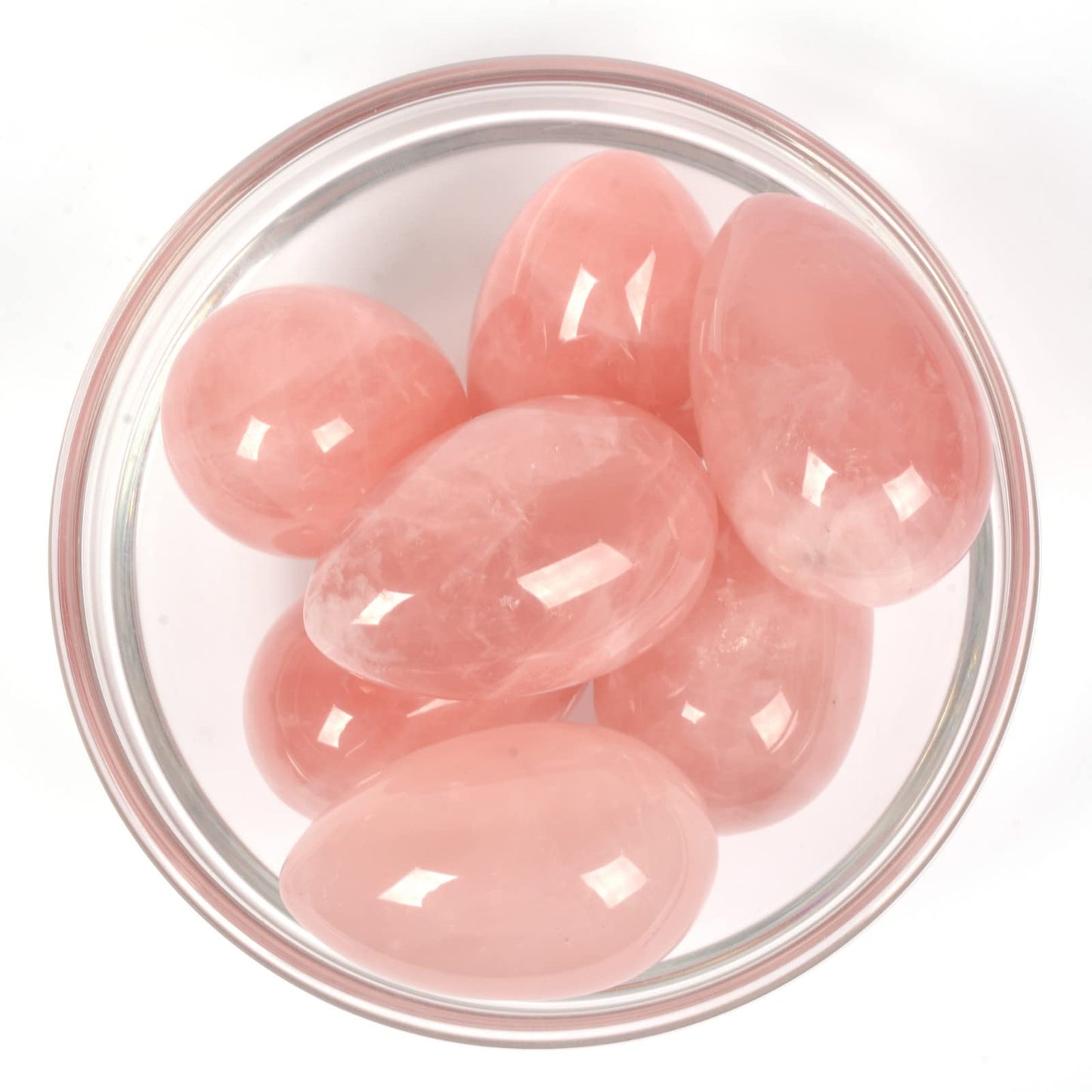 Justinstones Natural Rose Quartz Gemstone Egg Crystal Healing Chakra Meditation Home Office Decor Stone with Stone Stand