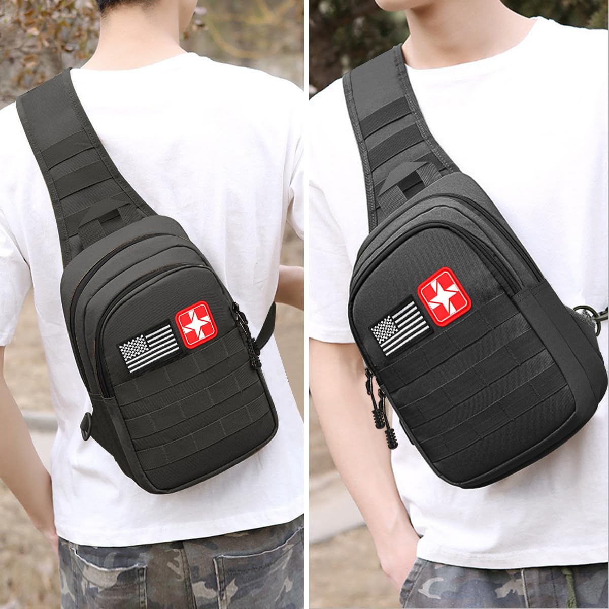 Survival Kit, 151 Pcs First Aid Kit Survival Gear and Supplies Emergency Kit with Bug Out Bag Tactical Military Grade Molle IFAK for Camping, Earthquake, Hiking, Hunting, Gifts for Men Dad (Black)