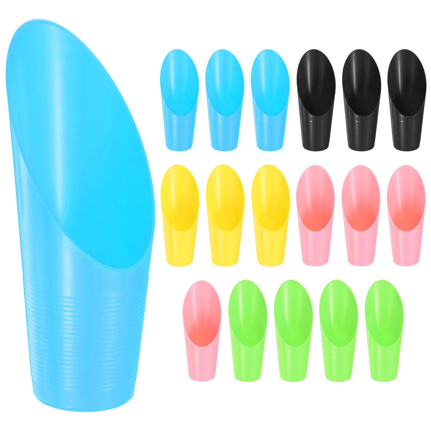 M METERXITY 18-Pack Bonsai Soil Scoops, Plastic Garden Soil Scoops Bucket Shovel Potting Scoopers for Transplanting/Flower Planting/Plant Succulent, Colorful Small Gardening Tools [Multicolor]