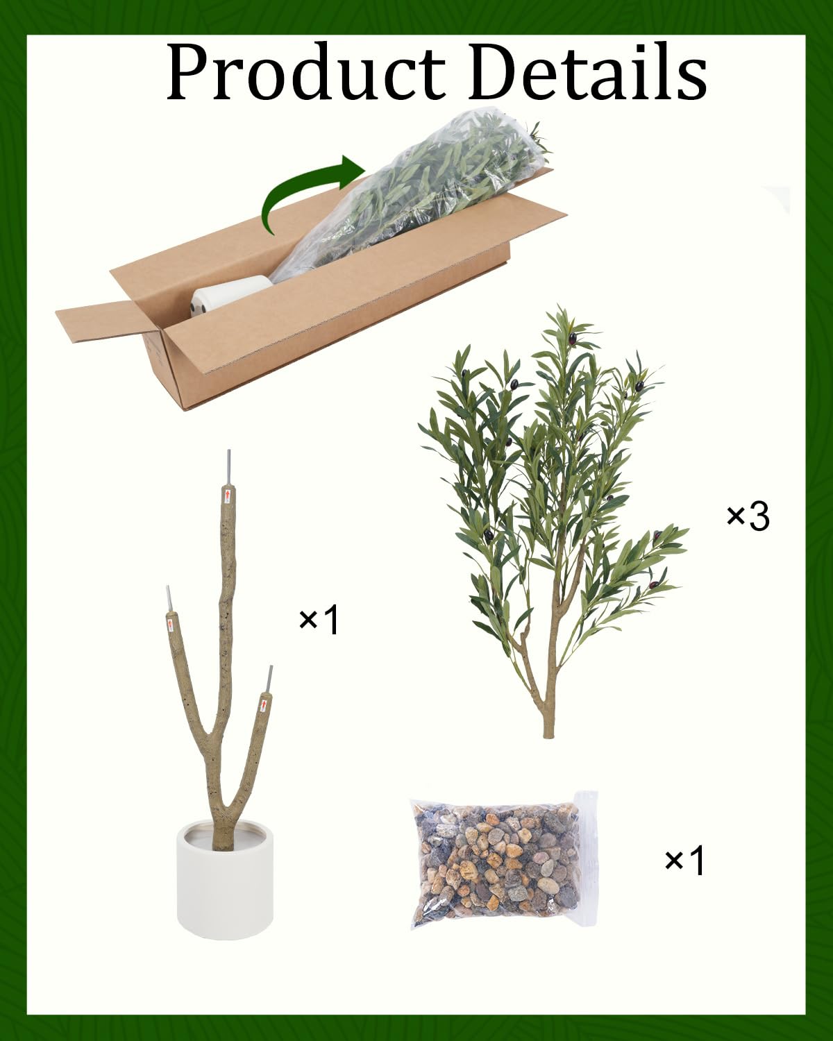 Sillaff Olive Tree 7FT Fake Tree Faux Plants Indoor with Pot Artificial Tree Nearly Natural Olive Branches and Fruits for Living Room Home Office Decorations