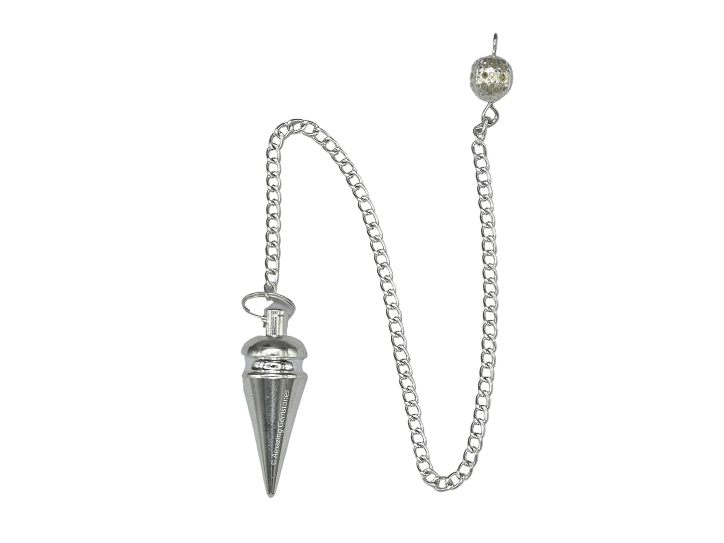 Amazing Gemstone Healing Metal Pendulums for Divination, Silver Head Ring Cone Steel Copper Pendulum High Energy Pendulo de Bronce Pendulos de Mesa MP52