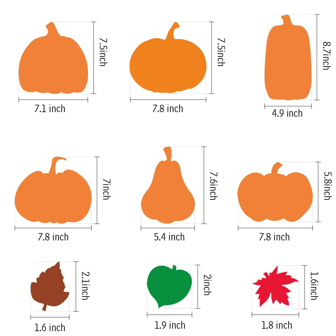 Hifunwu 30Pcs Halloween Foam Pumpkin Craft Kit Decorations with Foam Fall Maple Leaves Rhinestone Stickers for Halloween Thanksgiving Art Crafts Decorations