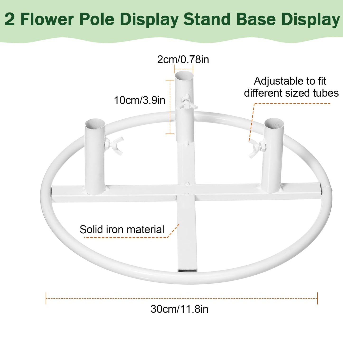 Otoolling 32.8 ft Giant Flower Stand Flexible Pipe Stem for Decor Flower Pole Display Stand Base Giant PVC Pipe Stem Tubing for Crafts Floral Wedding Balloon Backdrop Arches Prop DIY(2 Pcs,White)