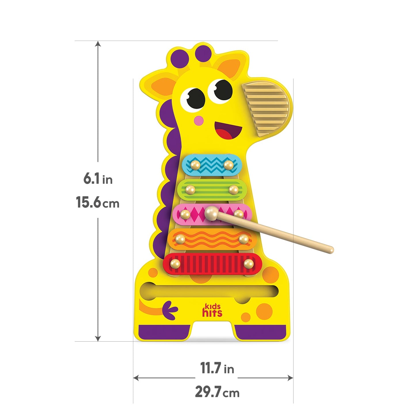 Kids Hits: Harmonize Playtime with The Wooden Giraffe Xylophone Adventure - Perfect for 18 Months and Up!