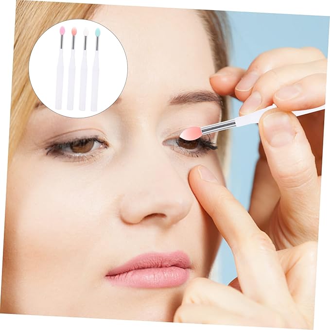 4pcs Silicone Lip Brush Exfoliating Applicator for Makeup Lipstick Eyeshadow Professional Makeup Tool