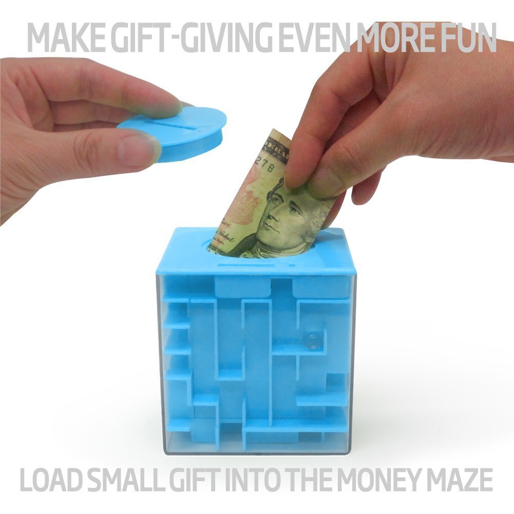 4-Pack Trekbest Money Maze Puzzle Boxes - Fun and Educational Brain Teasers for Kids and Adults for Holidays, Birthdays