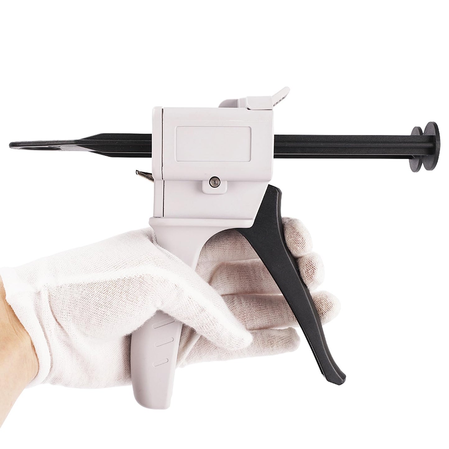 Dispensing gun 50ml two-component glue gun 1:1/2:1 epoxy glue gun epoxy gun, suitable for 1:1double cartridges, with 8pcs mixing nozzle (2:1 Dispensing gun)