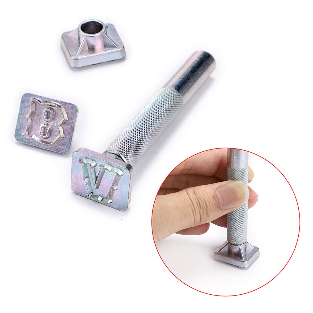 OwnMy Capital Letters Stamp Set, 3/4” / 19mm Alphabet Stamp Tools Set Leather Craft Stamping Tools Leather Art Craft Tool (19mm - 27pcs)
