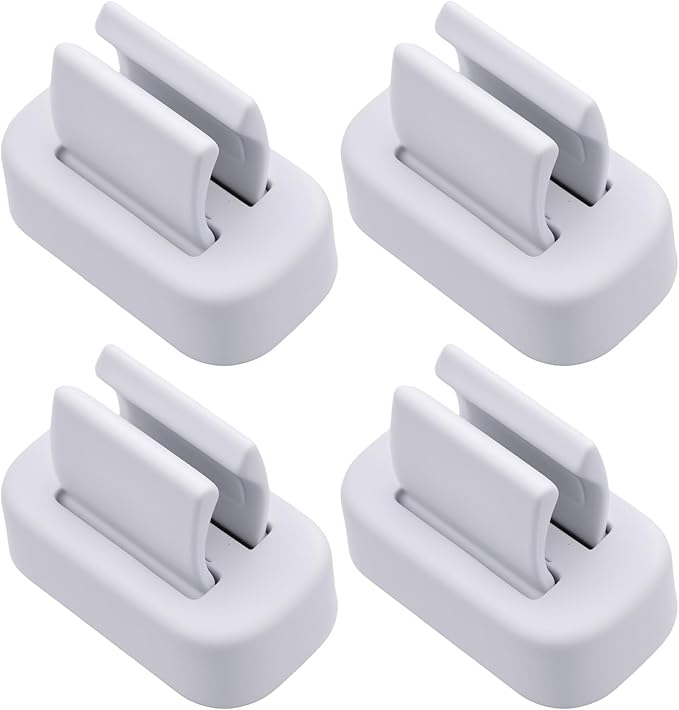 4 Pcs Toothbrush Holder Wall Mounted – Self Adhesive Multi-Function Organizer for Bathroom Wall, Dorm, Cabinet, Kitchen, and More, Detachable Dispenser (White) (4)