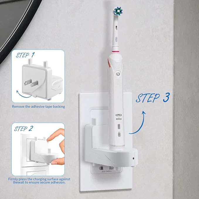 Wall Charger for Oral-B Braun Electric Toothbrush, Toothbrush Outlet Charger for Oral-B/Braun Most Models（Excluding iO 7/8/9/10 and Pulsonic Series） White