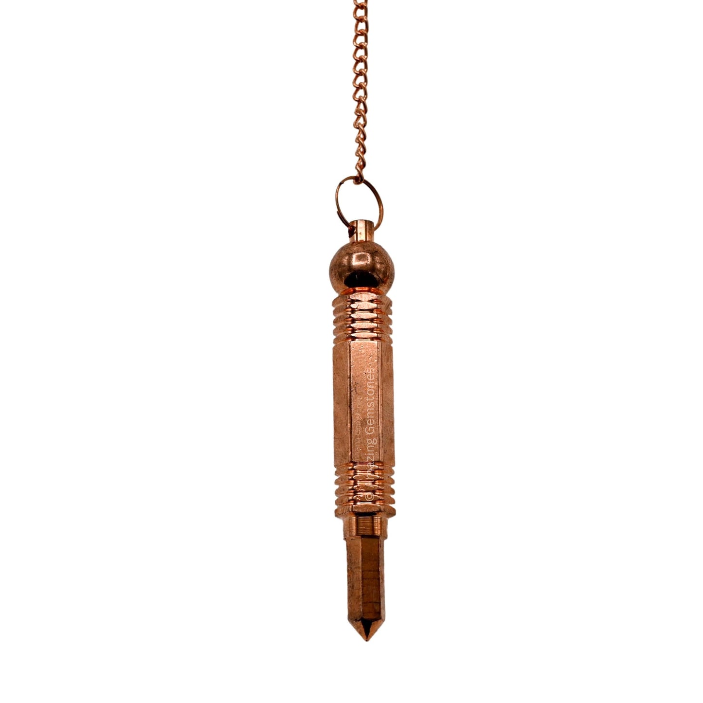 Healing Metal Pendulums for Divination, Rose Gold 3 Piece Steel Copper Pendulum High Energy Pendulo de Bronce Pendulos de Mesa MP14