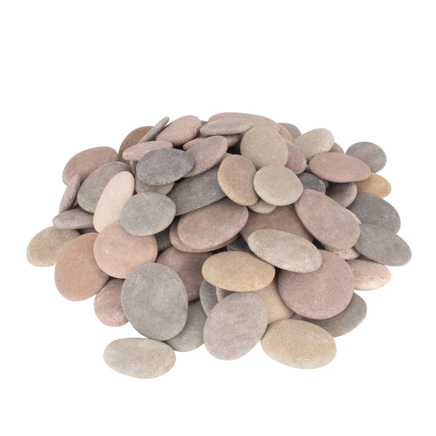 [About 94 PCS - 100 PCS](18 Pounds) Craft Rocks,Painting Rocks,2.1"-3.5" River Rocks,Flat Rocks,DIY Rocks,Painting Stones,Smooth Rocks