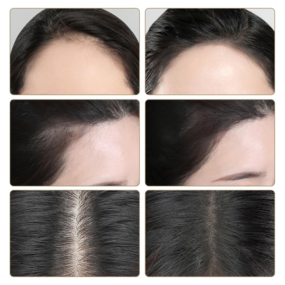 Root Touch Up Powder, Instantly Gray Root Cover Up Hairline Powder, Hair Concealer for Women and Men (A-Black, 2PC)