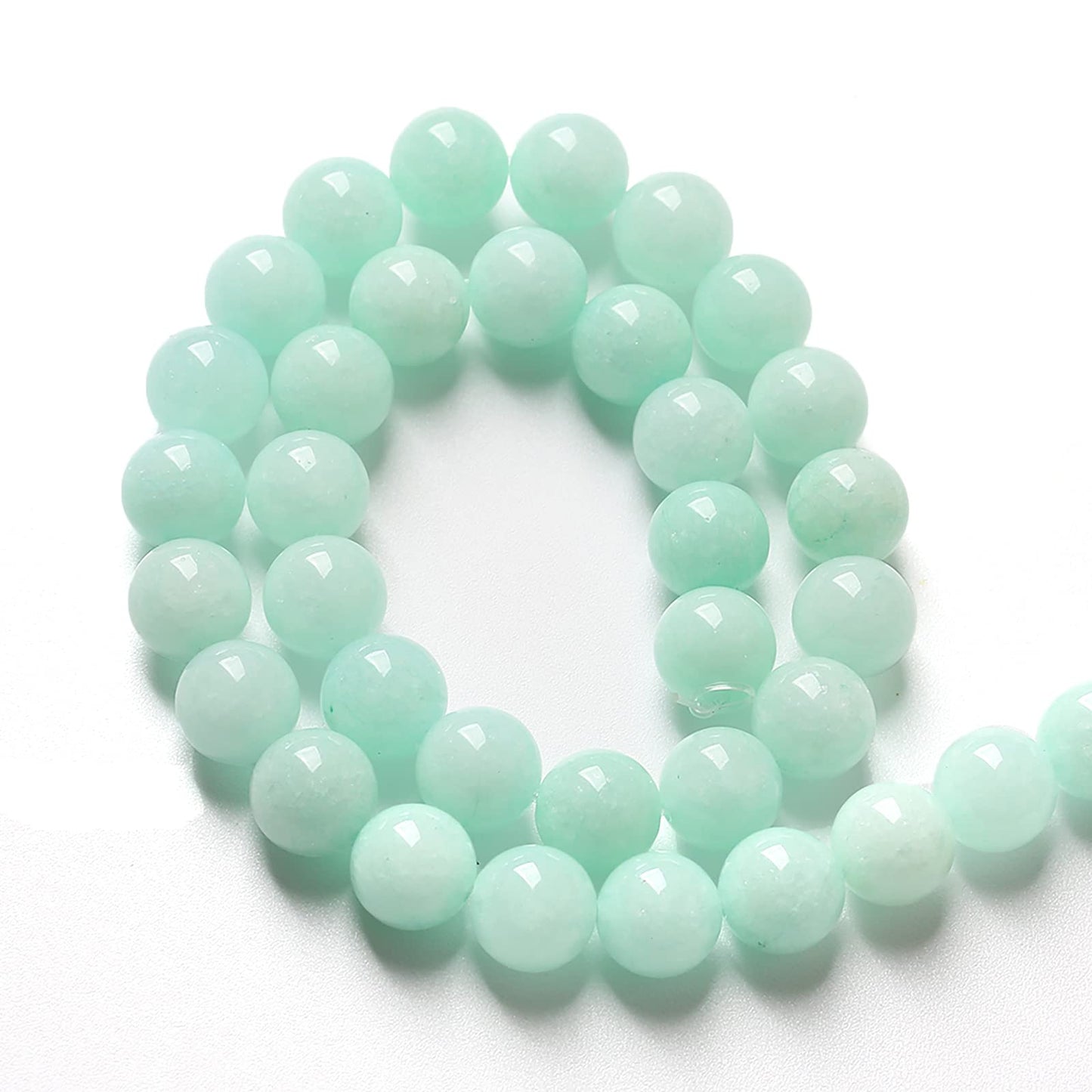 90pcs 4mm Natural Blue Amazonite Stone Beads Round Loose Energy Healing Stone Beads for Jewelry Making DIY Bracelet 15 Inch (4mm, Blue Amazonite Stone)