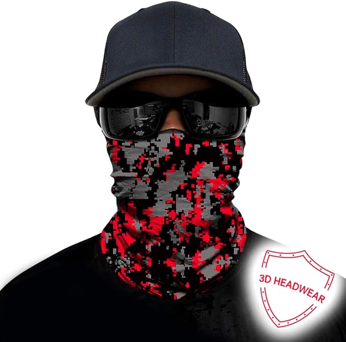 Obacle Neck Gaiter Face Mask Bandana for Dust Wind Sun Protection for Men Women