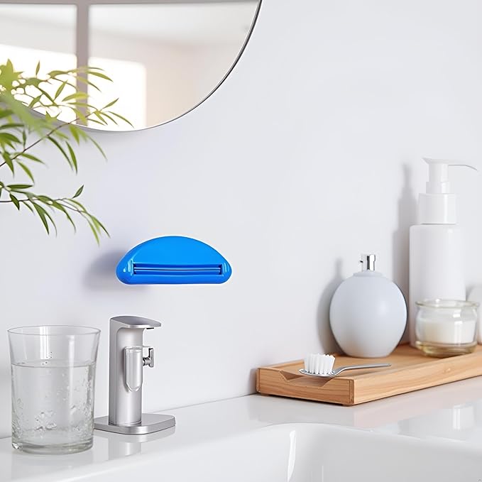 Toothpaste Tube Squeezer,Plastic Toothpaste Tube Squeezer Dispenser,Toothpaste Clips for Saving Toothpaste,Simple and Practical,Mobility and Daily Living Aids (Blue)
