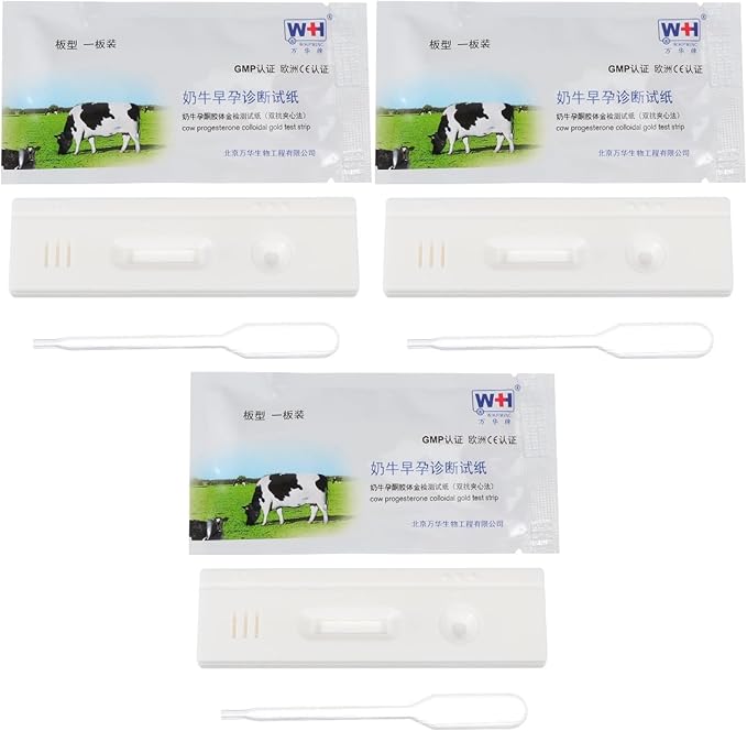 3 Pcs Pregnant Tester Livestock Testing Testing Tool Animal Pregnancy Test Tools Cattle High Precision Strips Cow Colloidal Test Paper Livestock Supply