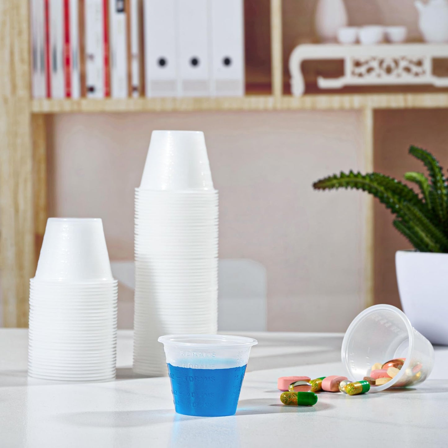 Lilymicky 1000 Count 1 oz Disposable Medicine Cups, 1 oz Plastic Med Cups For Mixed Pills, Medication Measuring, Resin Mixing