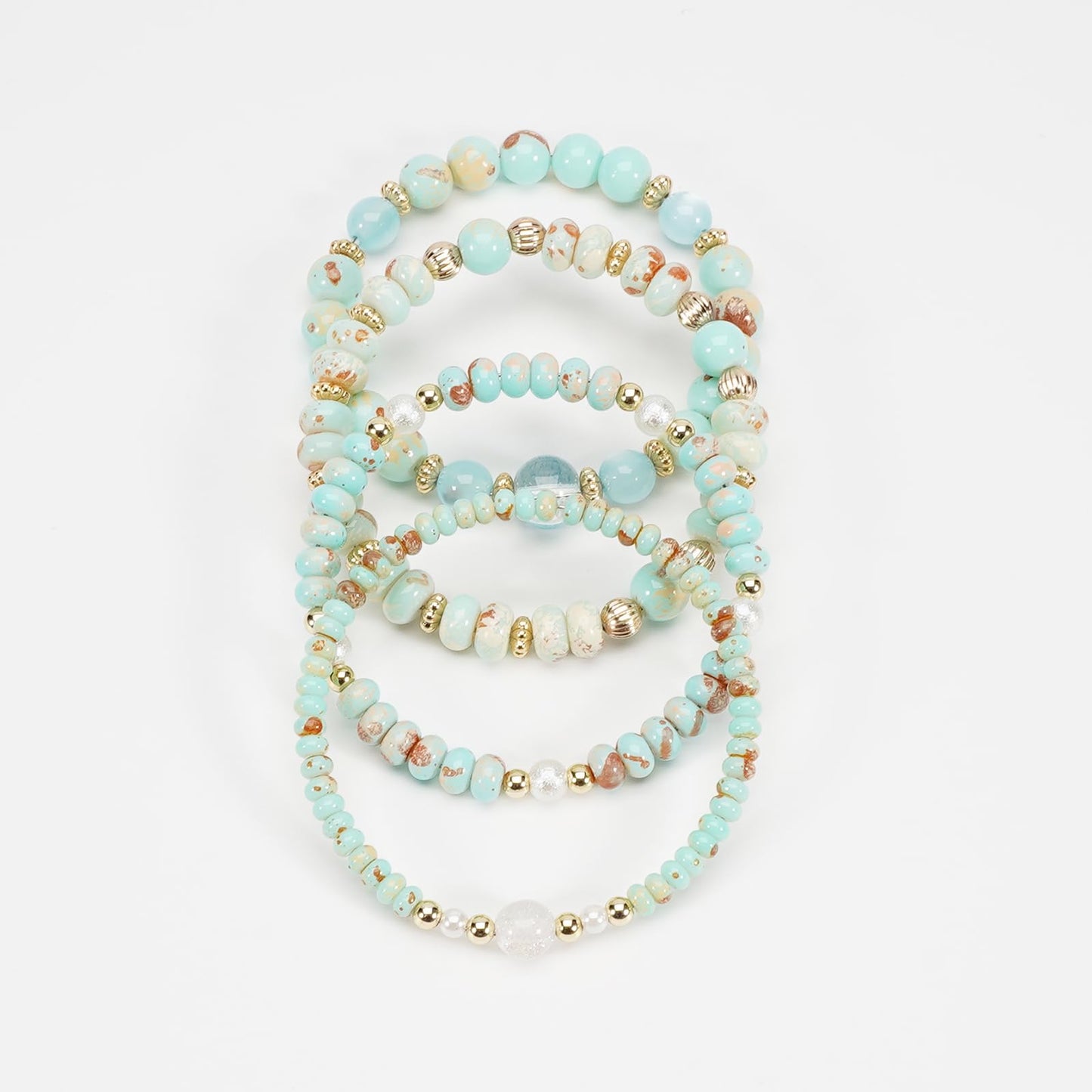 Briutn Boho Beaded Bracelet Stretch Bohemian Stackable Bracelet Jewelry Gifts for Women