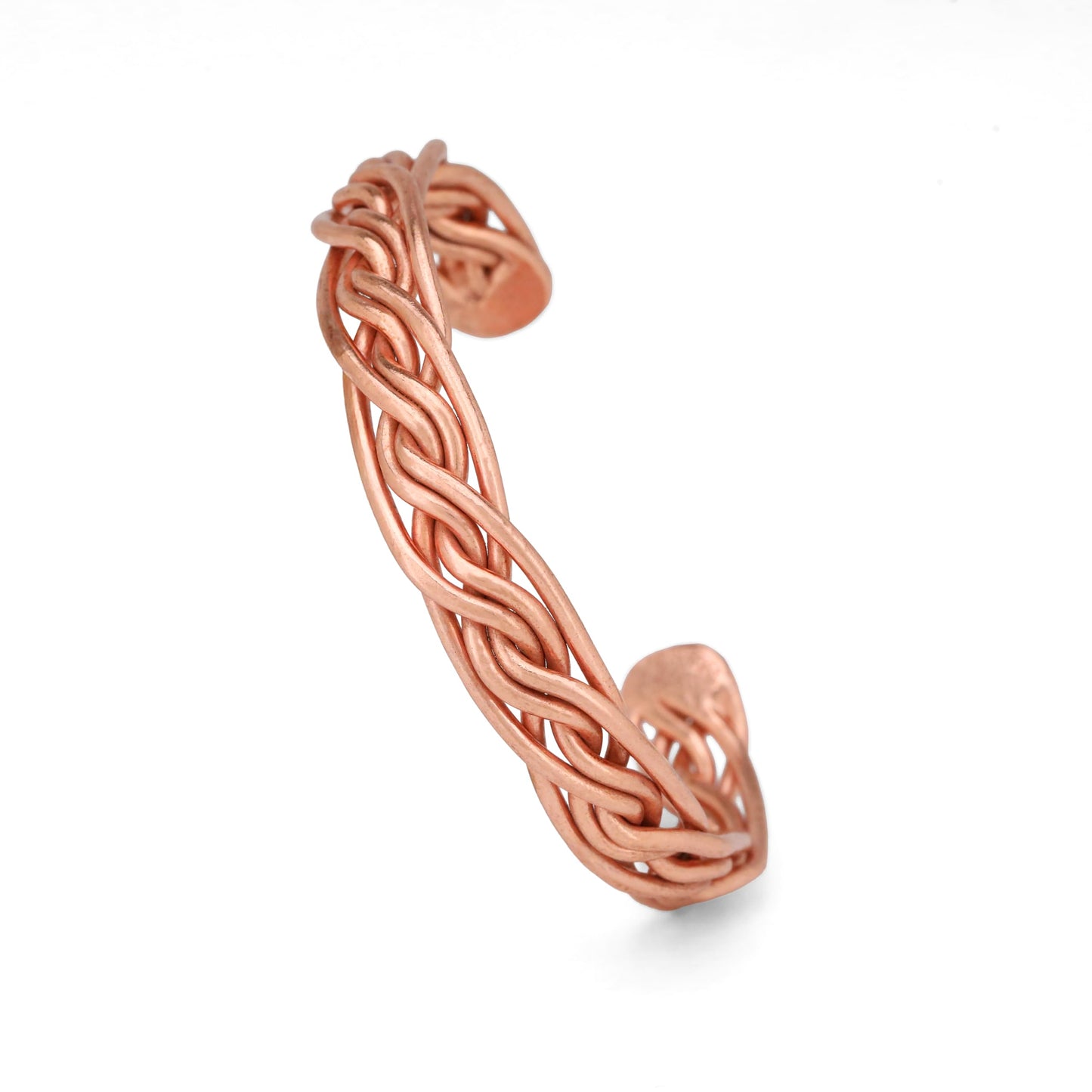 tunarts Handmade Elegant Copper Bracelet for Women and Men-Pure Copper Bracelet for Pain Relief-Adjustable,Thickest,Twisted Copper Wire Bracelet (red intricate)
