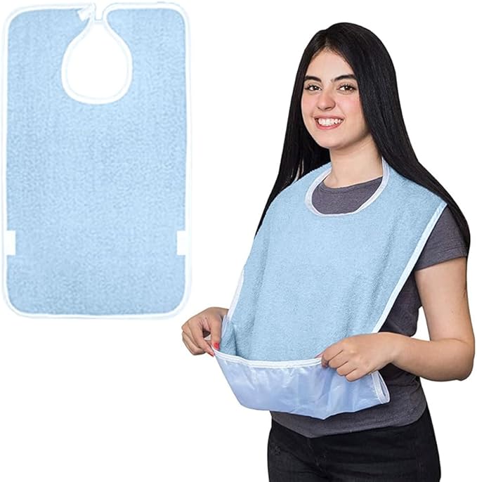 Avalon Towels Waterproof Adult Bibs for Women, Clothing Protector bibs for adults senior citizens washable