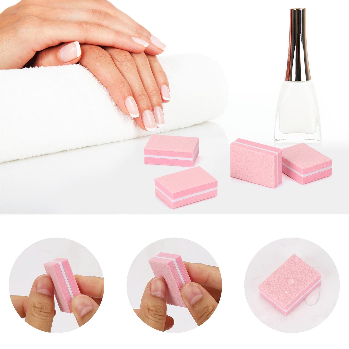 277Pcs Toe Separators Set- Nail Spa Party Tools, Mini Nail Files Buffers Block, Orange Nail Sticks Pedicure Wood Cuticle Pushers