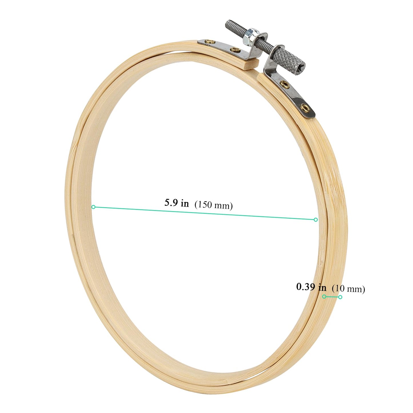 SENJEOK 30PCS 6 Inch Embroidery Hoops, Cross Stitch Circle, Bamboo Embroidery Rings Needlework Supplies for DIY, Craft