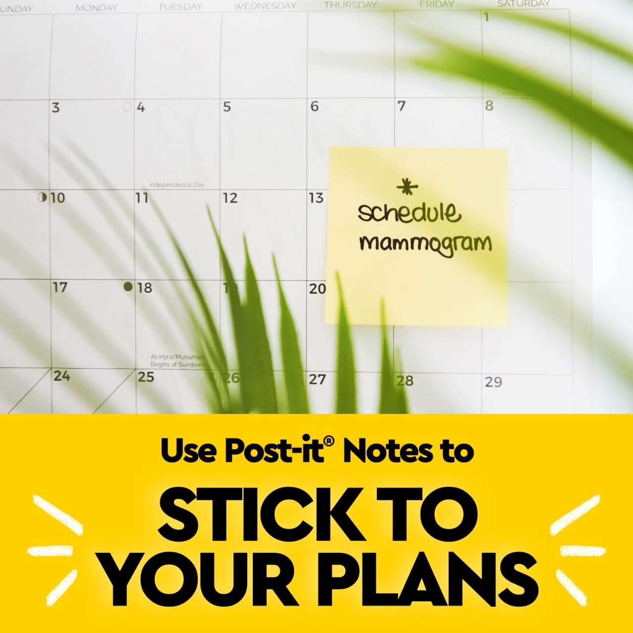 Post-it Notes, 3 in x 3 in, 18 Sticky Notes Pads, 100 Sheets per Pad, The Iconic Canary Yellow Note, School Supplies and Oﬃce Products