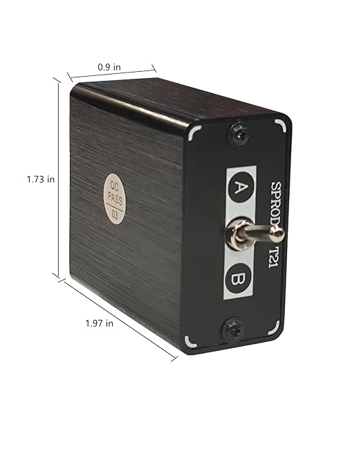 SPRODIO 2 Port 3.5mm Stereo Audio Switch Box AUX Headphone Speaker Manual selector switcher Use 6A Toggle Switch (2 in 1 Out / 1 in 2 Out) -T21
