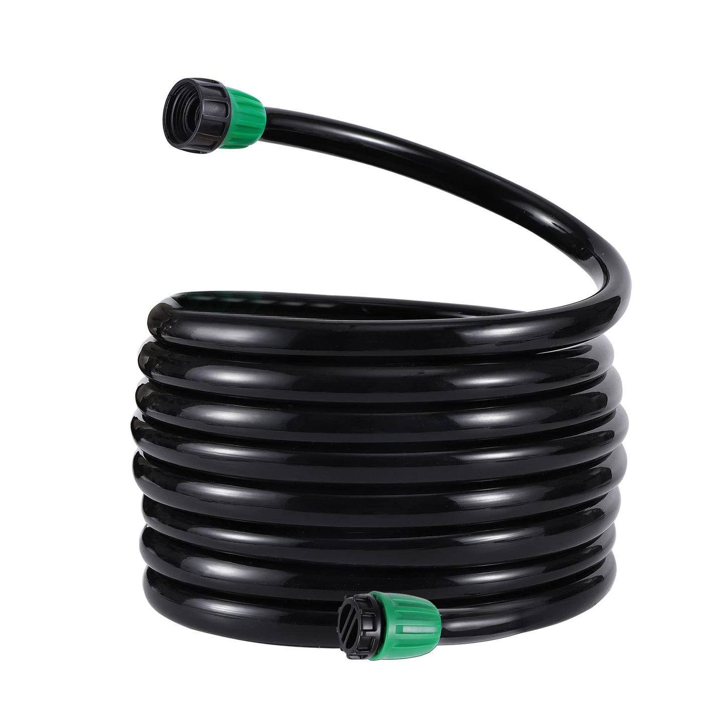 33 FT 1/2 Inch Drip Irrigation Tubing Main Line Hose Tube 1/2''PVC Garden Irrigation Tubing (OD:16mm,ID:12mm) with Drip Connector (Ends Plug,Hose Adapter) for Garden Drip Irrigation System