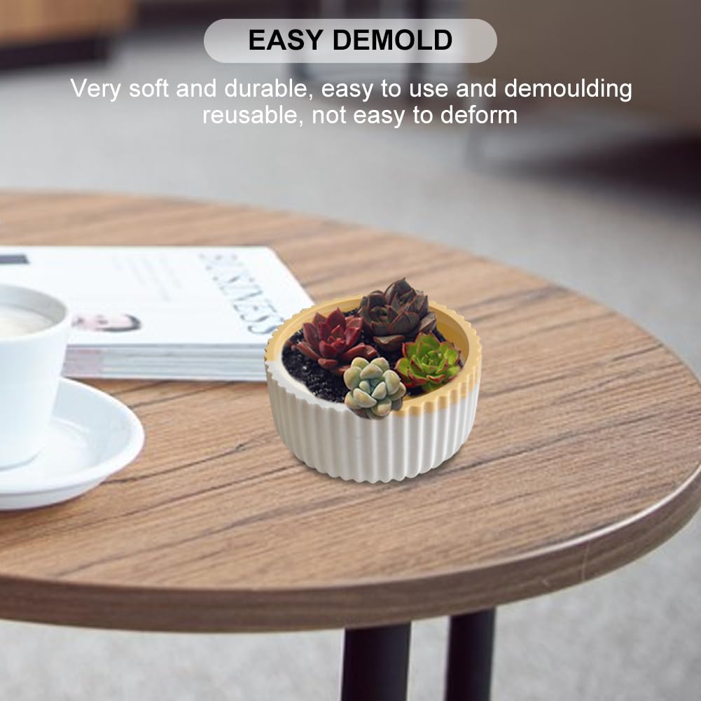 2PCS Storage Box with Lids Candle Jar Molds Set, Tea Light Candle Holder Silicone Molds for Resin, Round Shape Tealight Candle Molds for Epoxy Casting DIY Projects