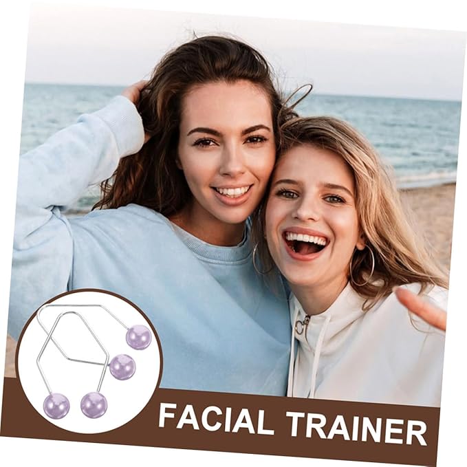 Mikinona 2pairs Facial Dimple Maker Dimple Trainer Cheek Exerciser for Women Smile Training Tool Maker for Face