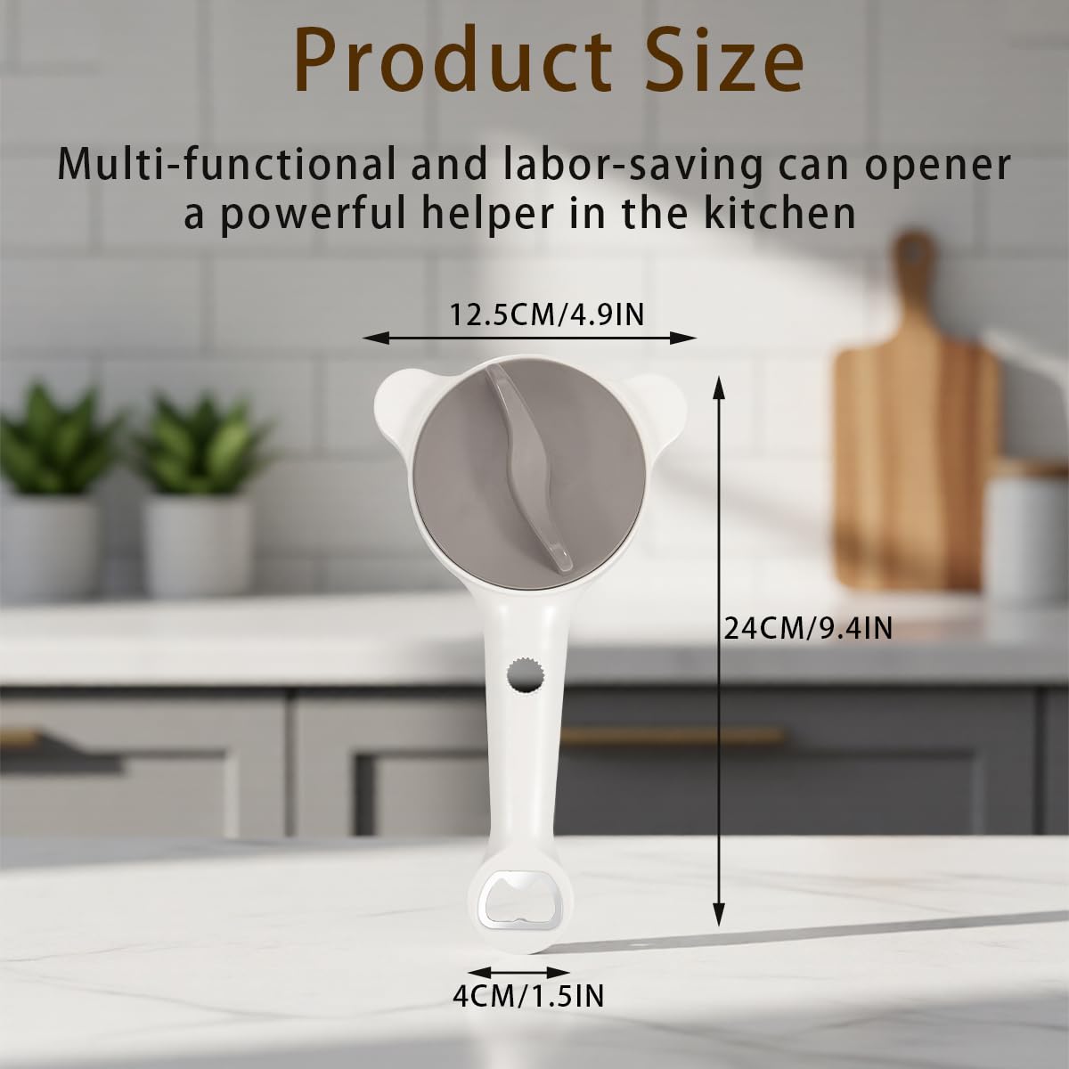 4-in-1 Multi-functional Jar Opener | Stainless Steel Can Opener 2PCS Jar & Bottle Openers | Various-Sized Can Lid Tools Multi Size Lid Tool for Jars Cans Wine Bottles Household Kitchen Tools