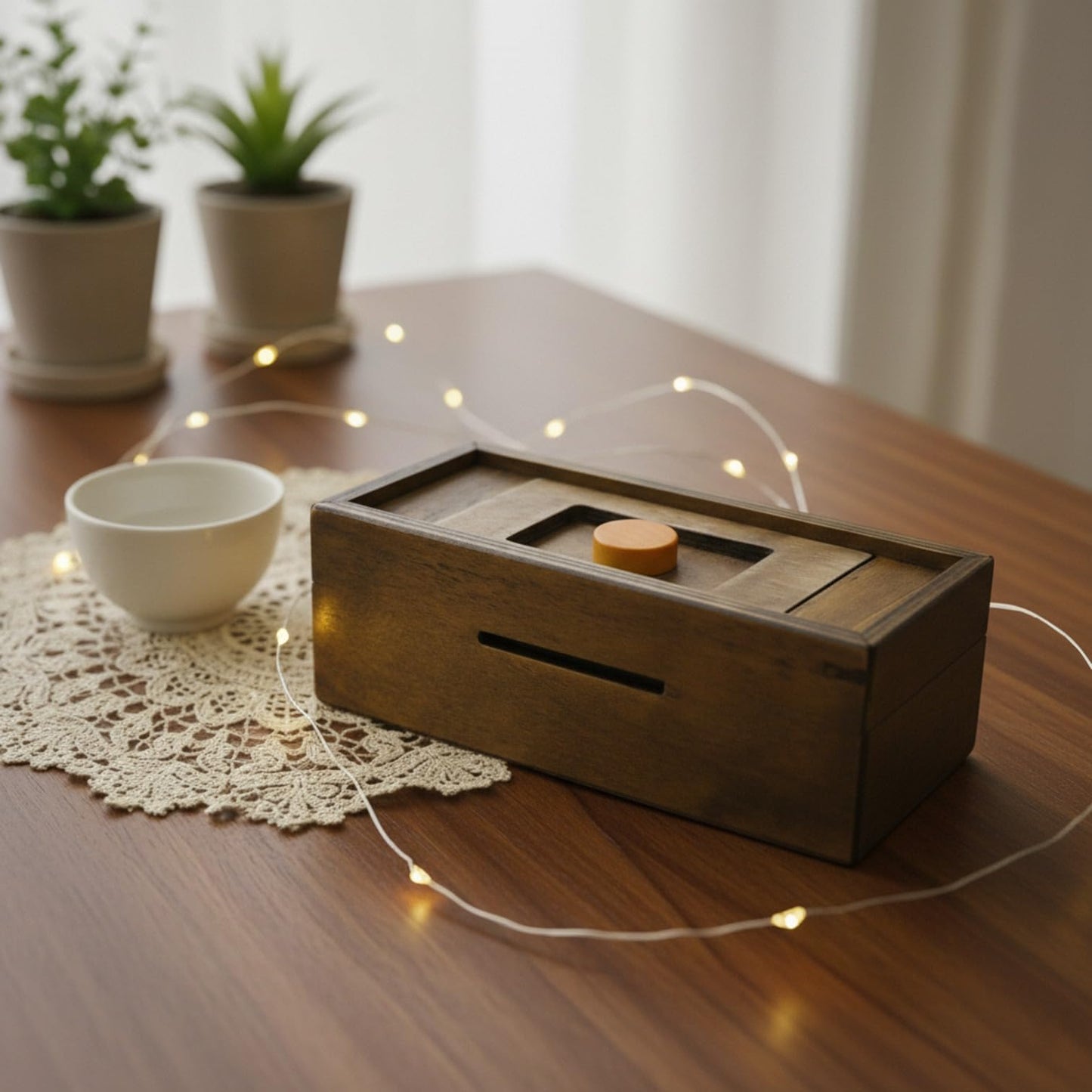 Puzzle Box Enigma Secret Discovery - Money and Gift Card Holder in a Wooden Magic Trick Lock with Hidden Compartment Piggy Bank Brain Teaser Game