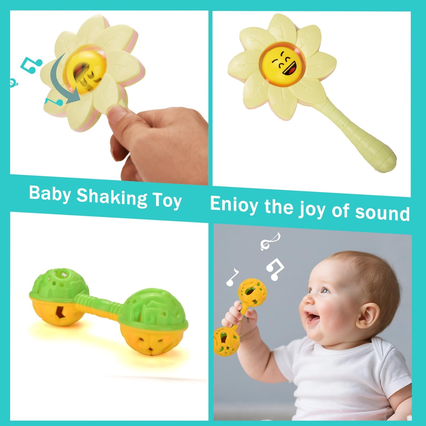 Majabike Baby Toys 6 to 12 Months 9 in 1 Montessori Teething Toys Sorting Sensory Educational Learning Gift for Toddlers Aged 1-3