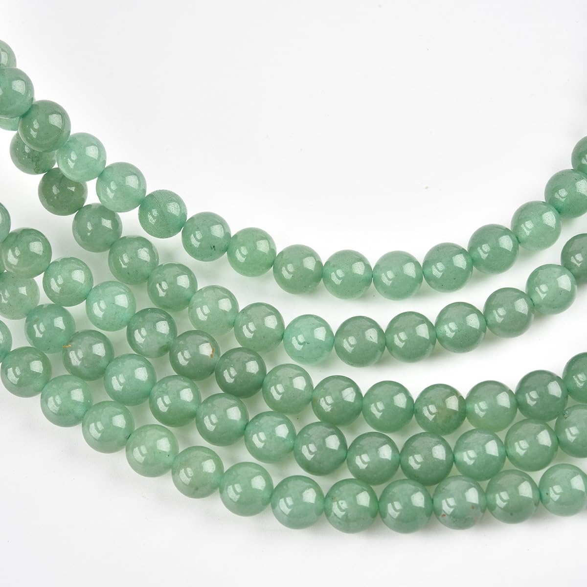 10mm Natural Green Aventurine Bead Round Semi Precious Gemstone Loose Beads for Jewelry Making 15"(35-38pcs/strand)
