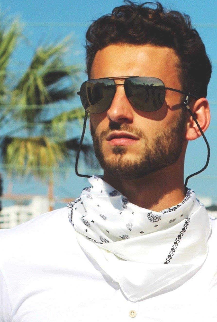 AllenCOCO Glasses Strap, Black eyeglass chain, eye glasses holders around neck, Sunglasses Eyewear Strap for men women