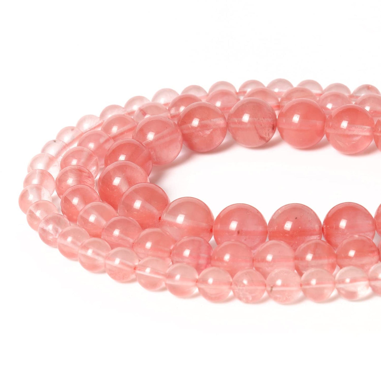 About 60pcs 6mm Natural Stone Beads Watermelon Crystal Beads Crystal Gemstone for Jewelry Making, DIY Bracelet Necklace